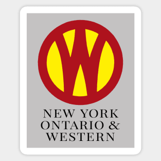 New York Ontario & Western Railway Logo & Text, for Light Backgrounds Sticker